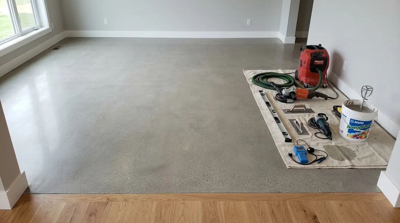 Subfloor preparation with leveling and patching tools